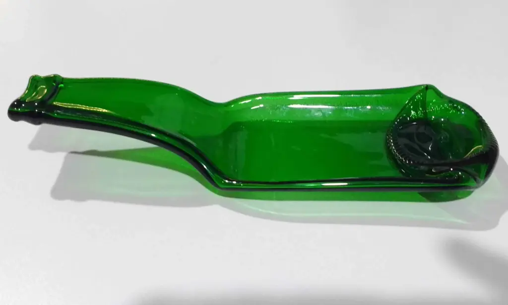 [H0006-G] Upcycled Stubby Bottle Nibbles Dish - Green