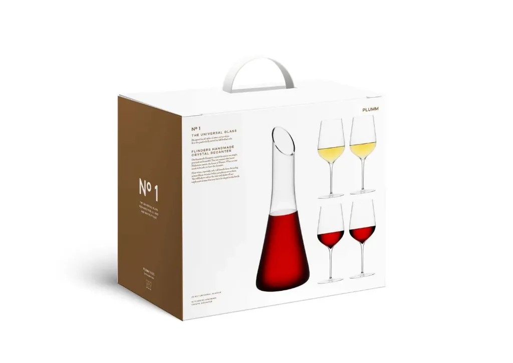 [PLU37001FL] Gift Set – 4x Plumm Three No 1 & Flinders Decanter